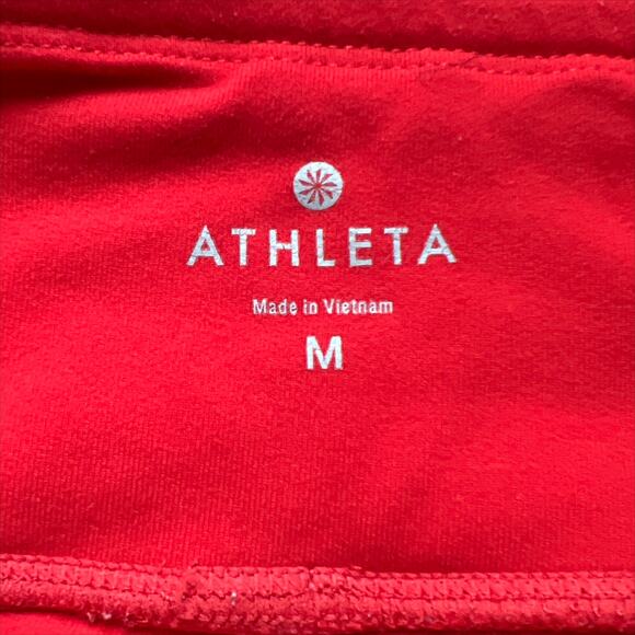 Athleta Relay Capri Leggings Size Medium Red Orange - Picture 6 of 8